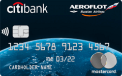 Дебетовая карта Citi Priority Аэрофлот